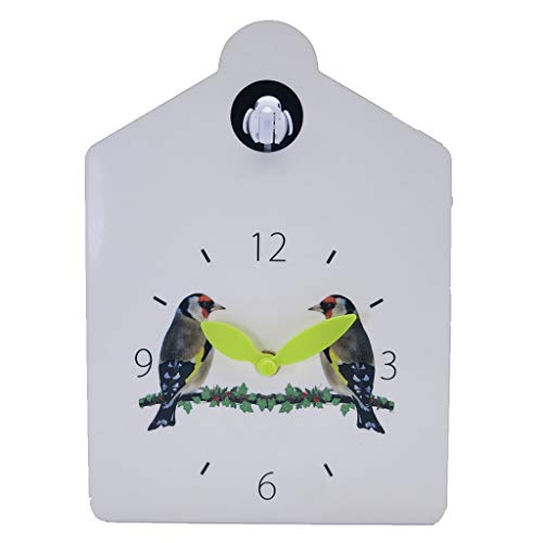 Horloge à coucou moderne avec oiseaux peints