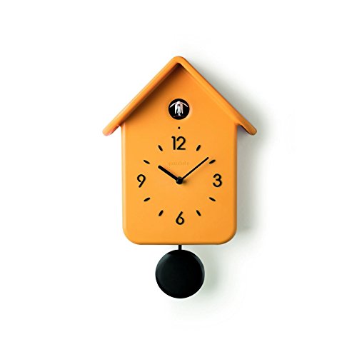 Horloge à coucou design moderne jaune et contemporaine Guzzini