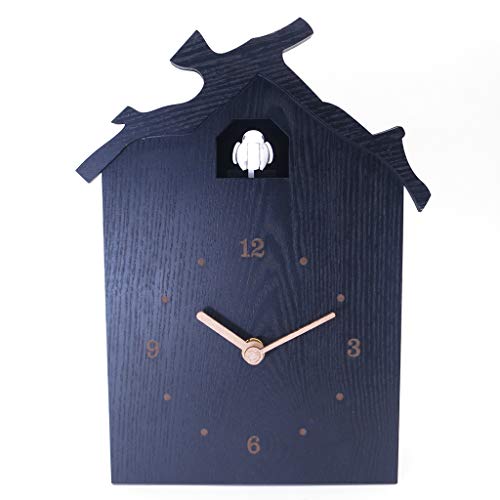 Horloge Pendule à coucou à quartz en bois noir design